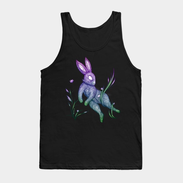 Rabbit Floral Tank Top by shaireproductions